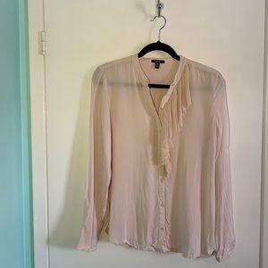 Like new - blush light weight blouse with front detail